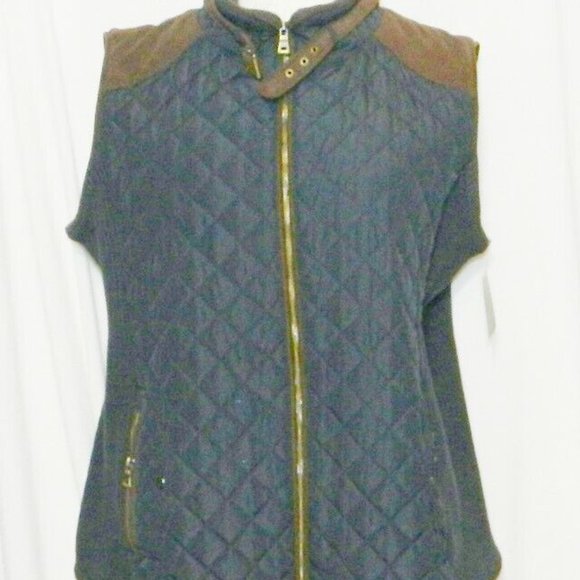 Gallery $108 17123 Women's Night Indigo Quilted Vest Sz 2X NWT! - Picture 1 of 5